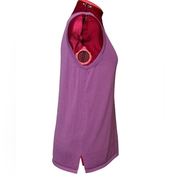 Cleo pink/lavendar sleeveless knit v-neck layering sweater - Picture 2 of 7